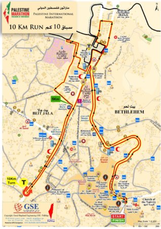 Palestine 10k Course Map