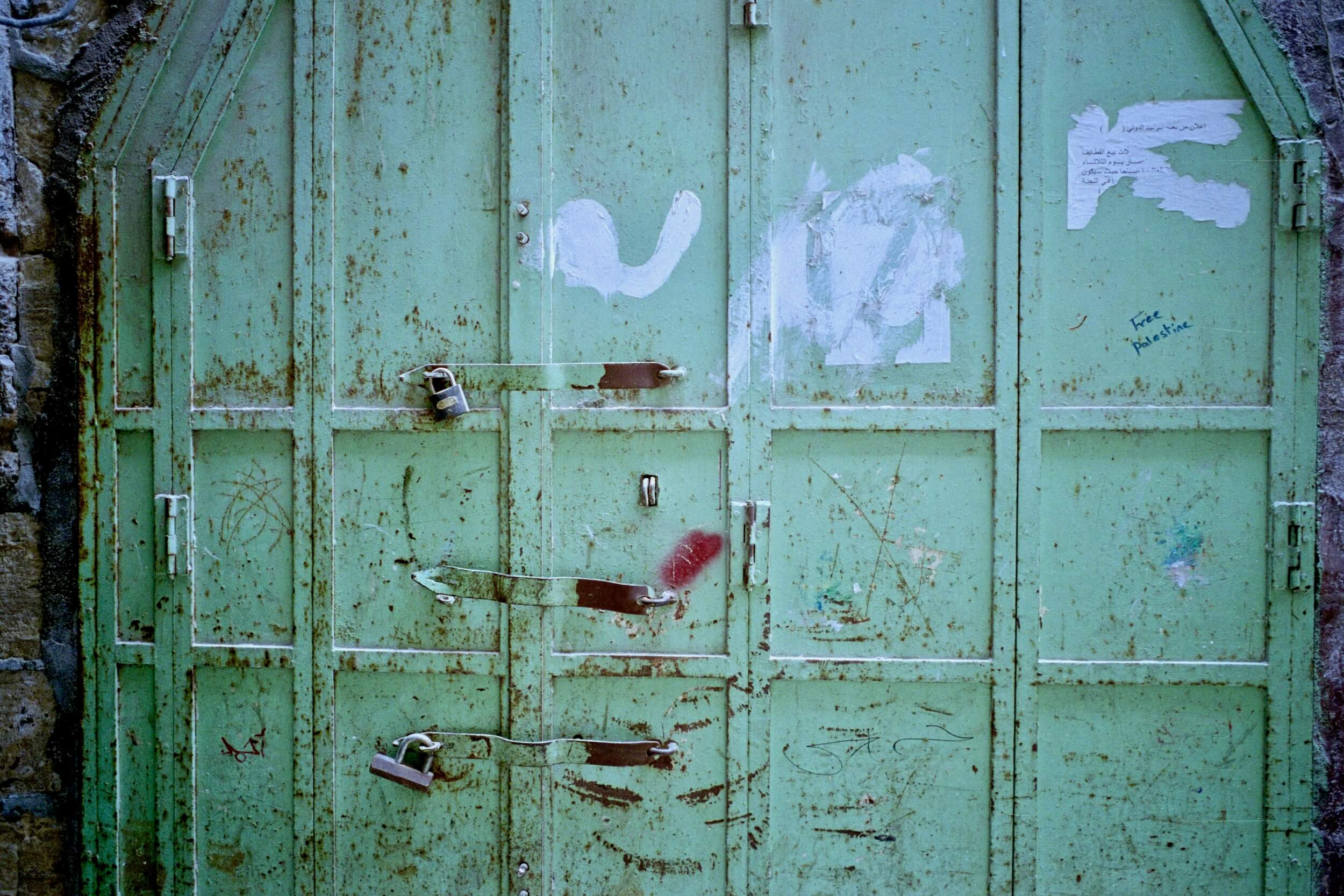 locked shop door Old City Hebron