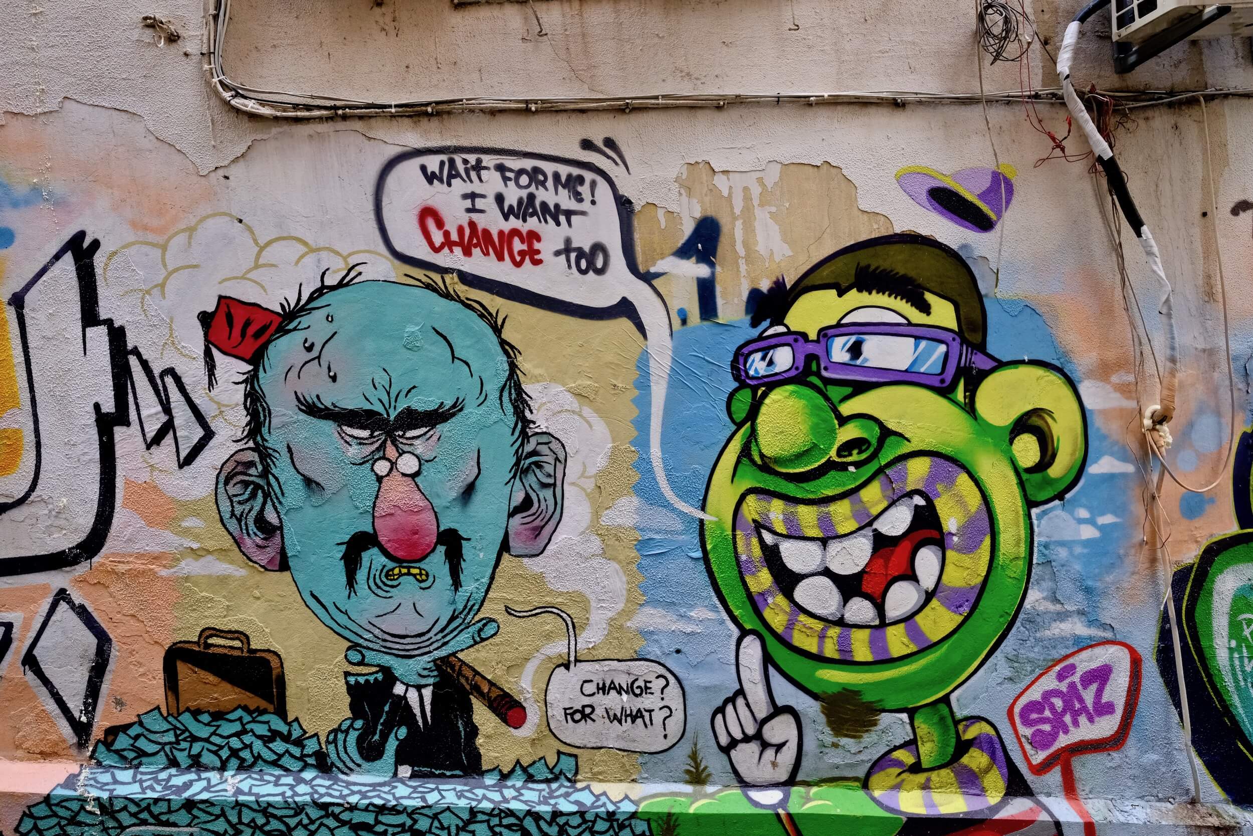 Political graffiti art, Beirut, Lebanon