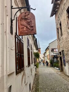 Macak Studio pottery sign in front of the studio